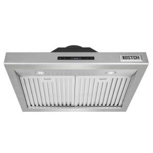 30-Inch 1000-CFM Convertible Stainless Steel Wall-Mounted Range Hood – Touchscreen Control, 3 Fan Speeds, Grease Filter Included