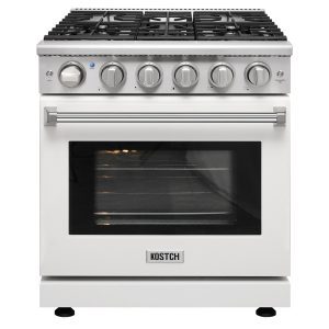 30 inch 5 burners Convection Oven Freestanding Natural Gas Range White